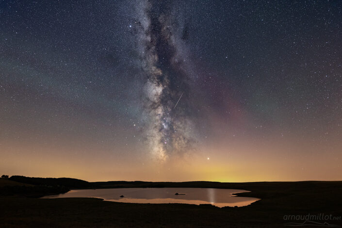 Voie Lactée au Lac des Moines et airglow