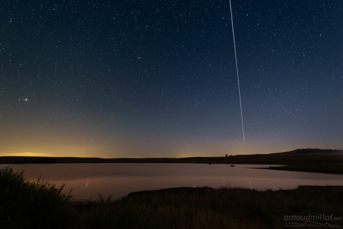 Passage ISS et SpaceX Dragon au lac des Moines