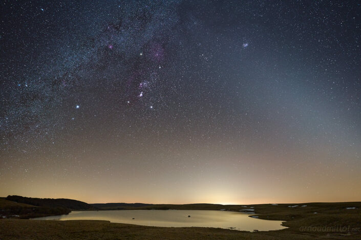 Lac des Moines et lumière zodiacale