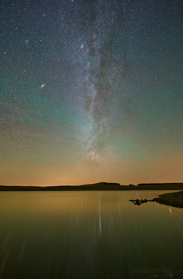 Lac des Moines, Voie Lactée et airglow